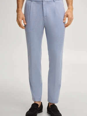 Spodnie z zakładkami z dżerseju Lester w kolorze jasnoniebieskim Joop