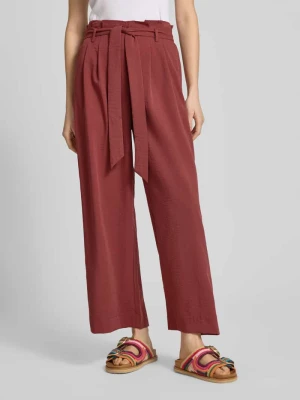 Spodnie z zakładkami z mieszanki wiskozy, krój regular fit, model 'MARSA' Only