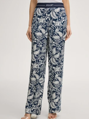 Spodnie żakardowe Piara w granatowo-biały wzór Joop