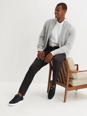 Spodnie ze stretchem i paskiem, regular fit, prosta nogawka bonprix