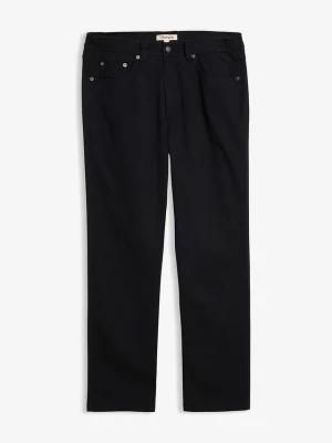Spodnie ze stretchem o kroju classic fit z elastyczną gumką w talii, prosta nogawka BonPrix czarny