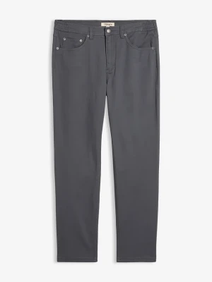 Spodnie ze stretchem o kroju classic fit z elastyczną gumką w talii, prosta nogawka BonPrix szary