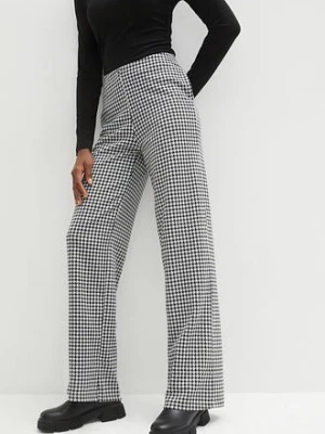 Spodnie ze stretchem w pepitkę, wide leg bonprix