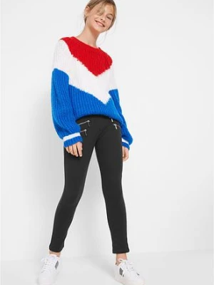 Spodnie ze stretchem z elastycznego materiału z bawełną organiczną bonprix