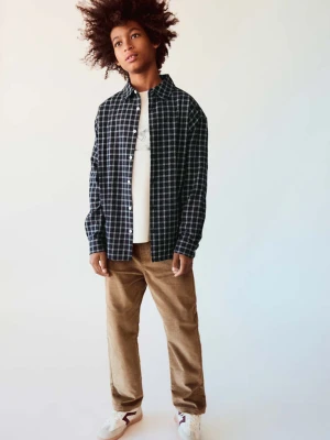 Spodnie ze sztruksu wide leg średni brązowy - Dzieci - MANGO KIDS