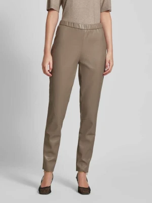 Spodnie ze szwami działowymi z imitacji skóry HERZENS