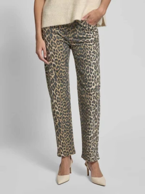 Spodnie ze wzorem w panterkę i kieszeniami z tyłu Christian Berg Woman