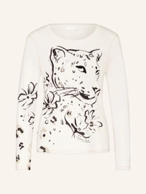 Sportalm Koszulka Z Długim Rękawem Z Cekinami I Ozdobnymi Koralikami weiss