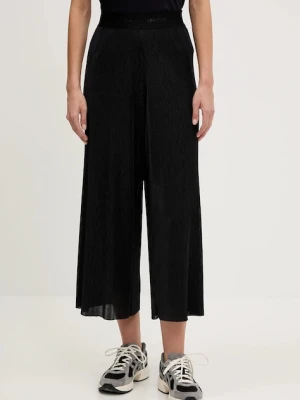 Sportalm spodnie damskie kolor granatowy proste high waist 650158