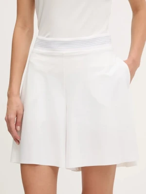 Sportalm szorty damskie kolor biały gładkie high waist 650205