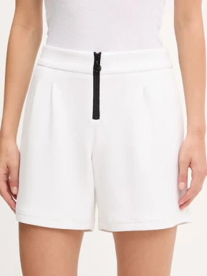 Sportalm szorty damskie kolor biały z aplikacją high waist 650203