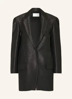 Sportmax Blezer Oversize Baffo Z Błyszczącą Przędzą schwarz