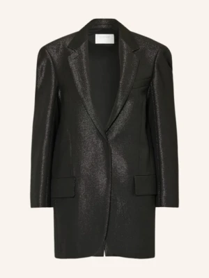 Sportmax Blezer Oversize Baffo Z Błyszczącą Przędzą schwarz