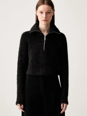 Sportmax Falcone sweter rozpinany z wełną damski