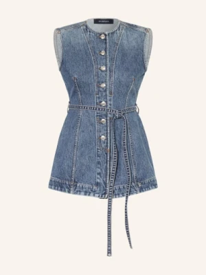 Sportmax Kamizelka Jeansowa Spddominio blau