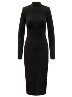 Sportmax Kobieta Czarna Sukienka Wyprodukowana w Rumunii Max Mara