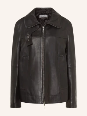 Sportmax Kurtka Skórzana Spxciocca schwarz