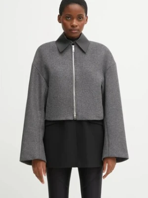 Sportmax kurtka wełniana VACUO kolor szary przejściowa 2522086022600