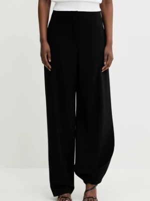 Sportmax spodnie Adelchi1234 damska kolor czarny szerokie high waist 2512131013600