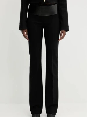 Sportmax spodnie Angolo1234 kolor czarny proste high waist 2512131043600