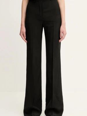 Sportmax spodnie Orario damskie kolor czarny proste high waist 2512131102600