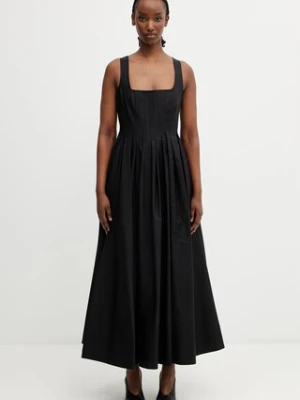 Sportmax Spxgiro sukienka rozkloszowana gładka bawełniana