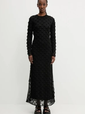 Sportmax sukienka Afelio1234 kolor czarny maxi dopasowana 2512391043600