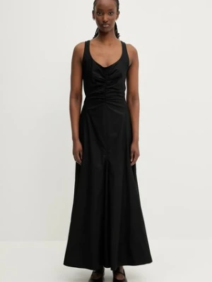 Sportmax sukienka bawełniana Galante kolor czarny maxi rozkloszowana 2512221032600