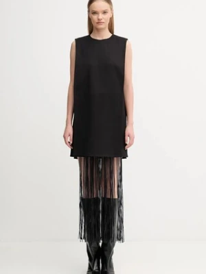 Sportmax sukienka FINNICI kolor czarny mini prosta 2522226021600