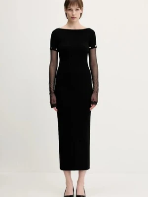 Sportmax sukienka Grazia kolor czarny maxi prosta 2512321041600