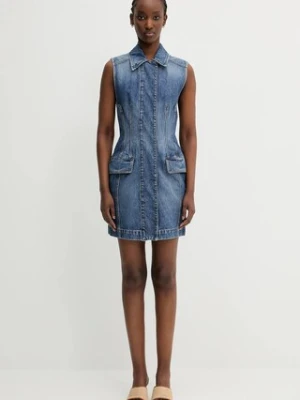 Sportmax sukienka jeansowa Carabo kolor niebieski mini rozkloszowana 2512221012600