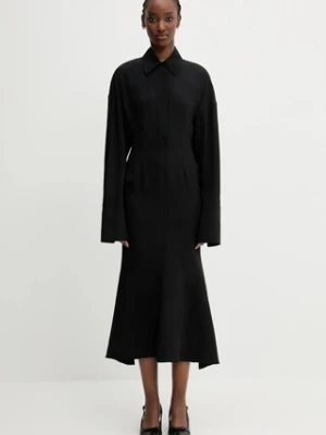 Sportmax sukienka jedwabna Oltre kolor czarny maxi rozkloszowana 2512221131600