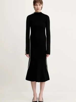 Sportmax sukienka Operoso kolor czarny midi rozkloszowana 2512321071600