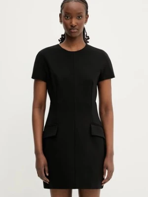 Sportmax sukienka Sansa kolor czarny mini prosta 2512621034600