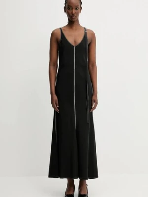 Sportmax sukienka Unione kolor czarny maxi rozkloszowana 2512221052600