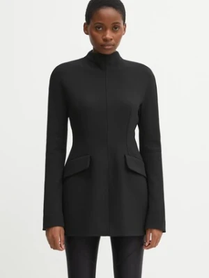 Sportmax sukienka z dodatkiem wełny TEFRITE kolor czarny mini rozkloszowana 2522226014600