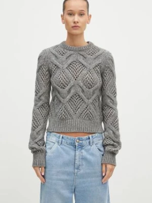 Sportmax sweter wełniany Narvel damski kolor szary  2422366092600