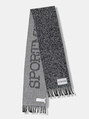 Sportmax szalik z dodatkiem wełny LIRICHE damski kolor czarny wzorzysty 2522546022600