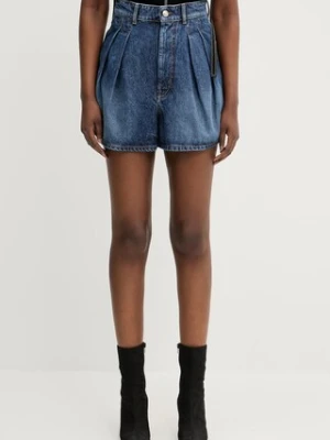 Zdjęcie produktu Sportmax szorty jeansowe Ghirba damskie kolor granatowy gładkie high waist 2512141032600