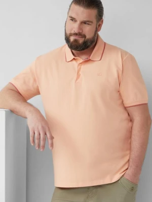 Sportowa koszulka polo piqué z kontrastowymi detalami s.Oliver pomarańczowy