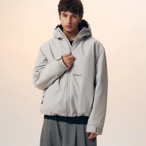 Sportowa kurtka przejściowa z kapturem jasnobeżowa House