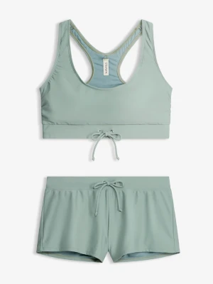 Sportowe bikini bustier (2 części) BonPrix szary