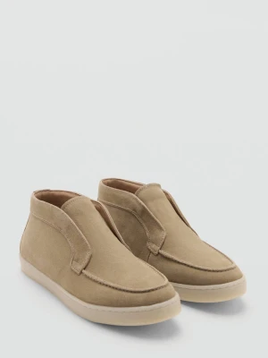 Sportowe botki z zamszowej skóry piaskowy - Mężczyzna - - MANGO MAN