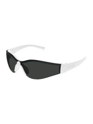 Sportowe Okulary Przeciwsłoneczne Biało-Szare Gucci