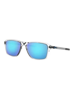 Sportowe okulary przeciwsłoneczne z niebieskimi soczewkami Oakley