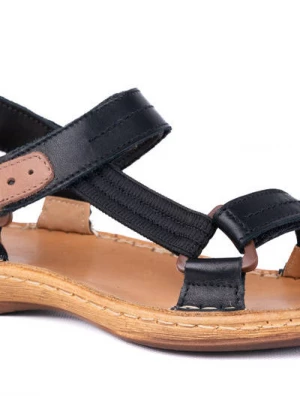 Sportowe sandały damskie na rzepy , w czarnym kolorze Łukbut Merg