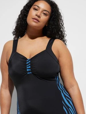 Sportowy kostium kąpielowy z nogawkami bonprix