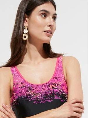 Sportowy kostium kąpielowy z tyłem typu bokserka bonprix