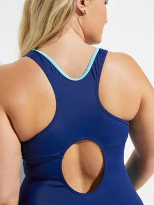 Sportowy kostium kąpielowy z wstawkami z boku bonprix