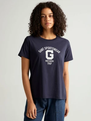 Sportowy t-shirt z logo GANT
